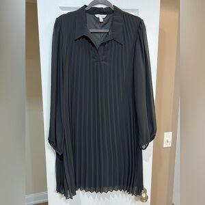 Nine West Black Pleated Dress XL